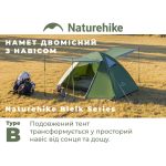Намет двомісний Naturehike Bleik Series Tent (CNK2550WS038), зелений (Type B) - Зображення 6