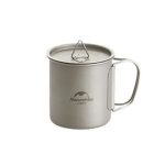 Титанова кружка Naturehike NH20CJ005 з ручками та кришкою 450 мл (6927595788356)