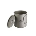 Титанова кружка Naturehike NH20CJ005 з ручками та кришкою 450 мл (6927595788356) - Зображення 2
