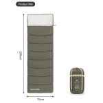 Спальний мішок зі знімним капюшоном Naturehike LD350 CNK2300SD016 темно-зелений - Зображення 4