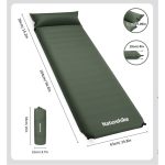 Килимок самонадувний з подушкою Naturehike CNK2450WS020 200x63x10 см Темно-зелений (6927595712733) - Зображення 2