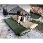 Килимок самонадувний з подушкою Naturehike CNK2450WS020 200x63x10 см Темно-зелений (6927595712733) - Зображення 4