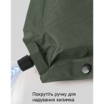 Килимок самонадувний з подушкою Naturehike CNK2450WS020 200x63x10 см Темно-зелений (6927595712733) - Зображення 6