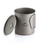 Титанова кружка Naturehike NH20CJ005 з ручками та кришкою, 300 мл