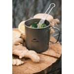 Титанова кружка Naturehike NH20CJ005 з ручками та кришкою 450 мл (6927595788356) - Зображення 11